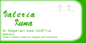 valeria kuna business card